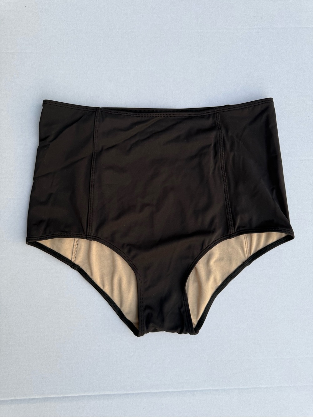 Kortni Jeane Black Regular High Waist Swim Bottoms